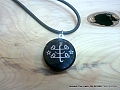 Obsidian stone necklace